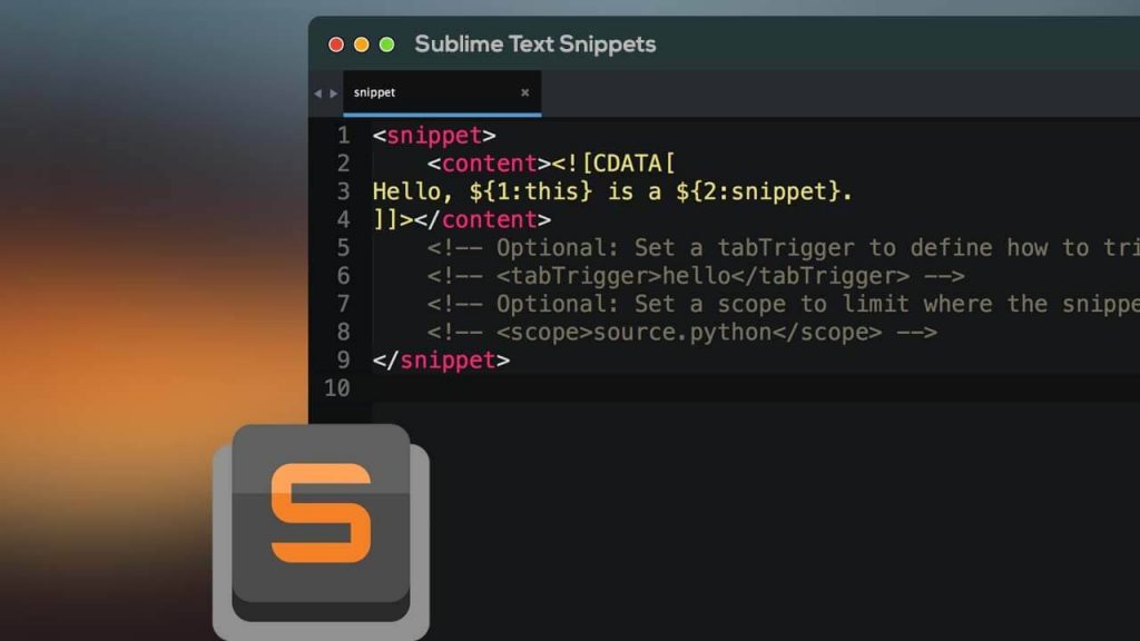 sublime text snippets